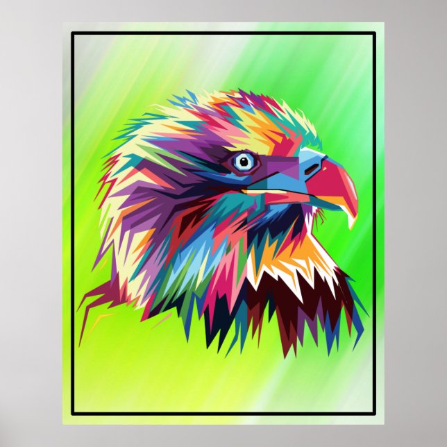 Örn geoometrisk prismatisk design-80590 poster (Framsidan)