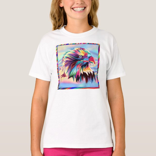 Örn geoometrisk prismatisk design-80590 t shirt (Framsida)