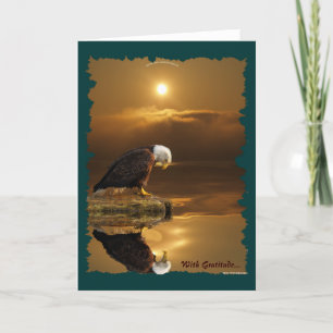 Örn Gratitude Wildlife-hälsningskort Kort