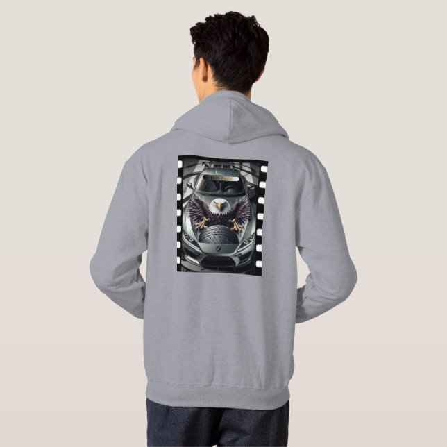 Örn Grepp Däck Film Ram Grafik Hoodie (Hel baksida)