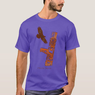 Örn & Haida Totem Pole Native American Art T Shirt