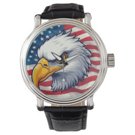 Örn Huvud Grafisk T-shirt – USA Pride Apparel Armbandsur