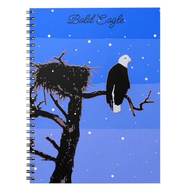 Örn in Winter - Original Wildlife Art Anteckningsbok (Framsidan)