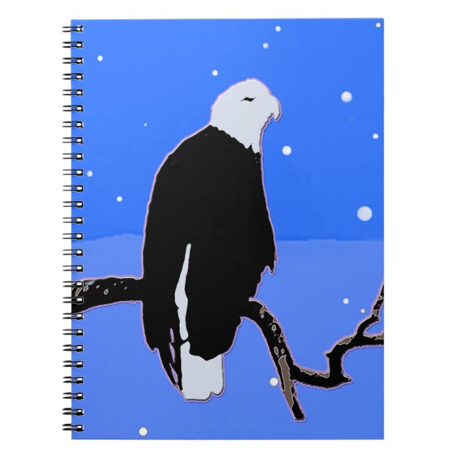 Örn in Winter - Original Wildlife Art Anteckningsbok (Framsidan)