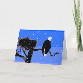 Örn in Winter - Original Wildlife Art Art Helgkort