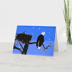 Örn in Winter - Original Wildlife Art Art Helgkort