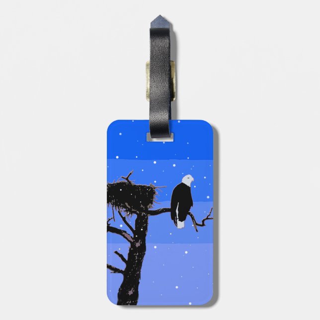 Örn in Winter - Original Wildlife Art Bagagebricka (Baksidan Lodrät)