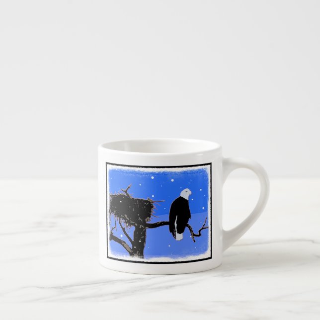 Örn in Winter - Original Wildlife Art Espressomugg (Höger)