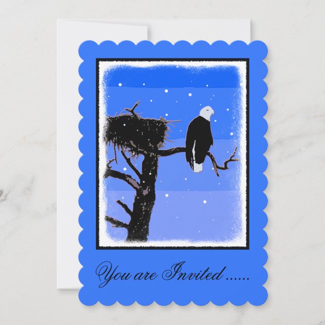 Örn in Winter - Original Wildlife Art Inbjudningar (Framsida)
