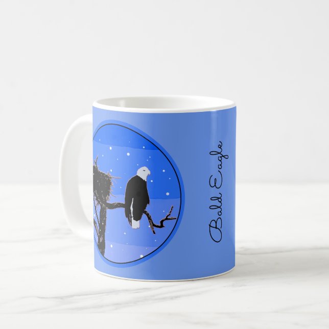 Örn in Winter - Original Wildlife Art Kaffemugg (Framsida vänster)