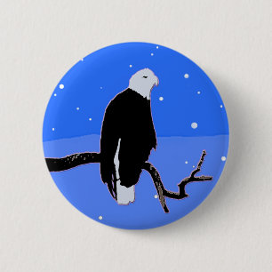 Örn in Winter - Original Wildlife Art Knapp