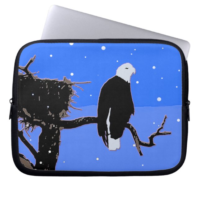 Örn in Winter - Original Wildlife Art Laptop Fodral (Framsidan)