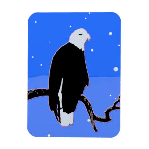 Örn in Winter - Original Wildlife Art Magnet