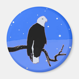 Örn in Winter - Original Wildlife Art Magnet