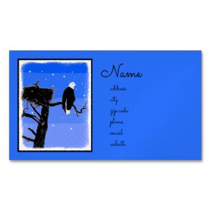 Örn in Winter - Original Wildlife Art Magnetiska Visitkort