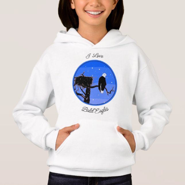 Örn in Winter - Original Wildlife Art T Shirt (Framsida)
