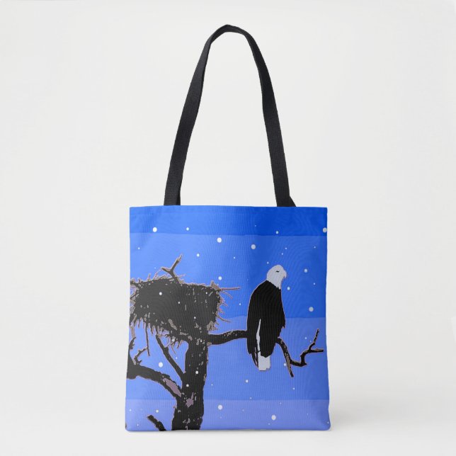 Örn in Winter - Original Wildlife Art Tygkasse (Framsida)