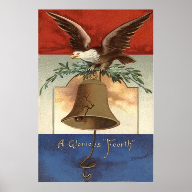 Örn Liberty Bell 4 juli Poster (Framsidan)