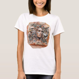 Örn - Man - Varg - akvarell konst 1 - Fan roligt T Shirt