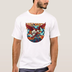 Örn Mancer Trollkarl Fantasy Mystisk Fågel Konst D T Shirt