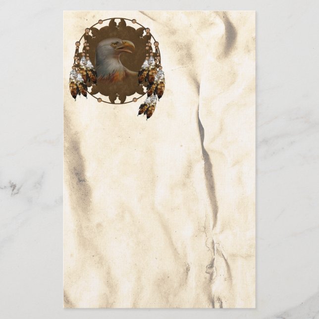 Örn Mandala Native American Stationery Brevpapper (Framsida)