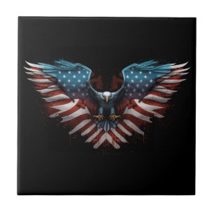 örn-med-amerikan-flagga-it kakelplatta