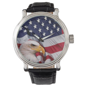 örn med amerikansk Flagga Armbandsur