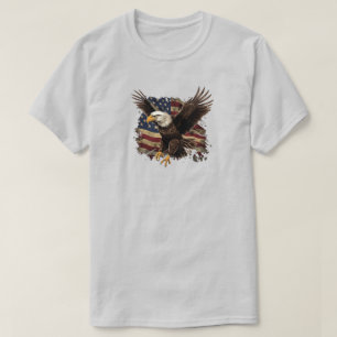 Örn med amerikansk flagga T-Shirt