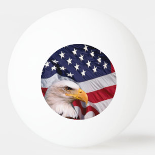 Örn med amerikanska flaggan pingisboll