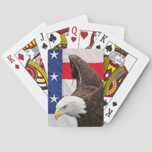 Örn med den amerikanska Flagga Casinokort