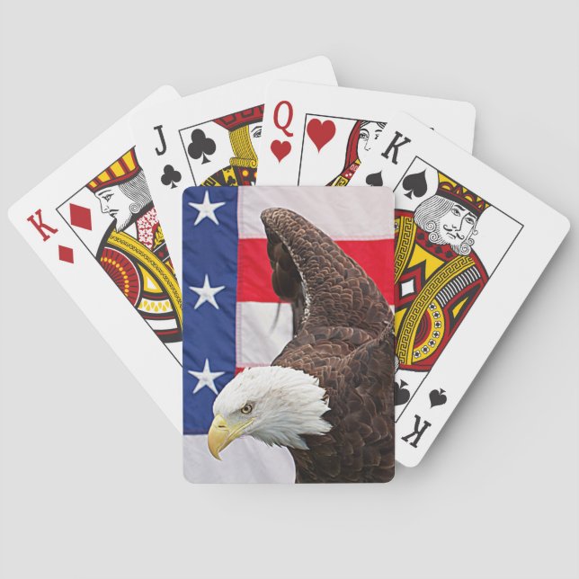 Örn med den amerikanska Flagga Casinokort (Baksidan)