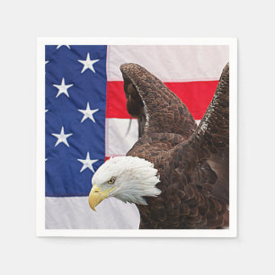 Örn med den amerikanska Flagga Pappersservett
