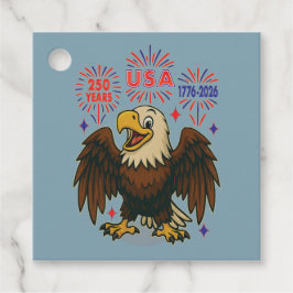 Örn med Fireworks- USA 250 Years 1776-2026 Gåvor Etiketter