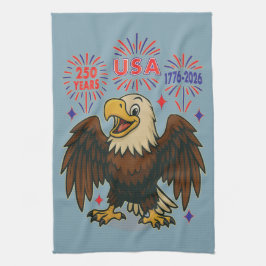 Örn med Fireworks- USA 250 Years 1776-2026 Kökshandduk