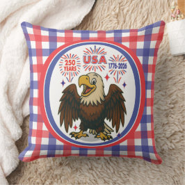 Örn med Fireworks- USA 250 Years 1776-2026 Kudde