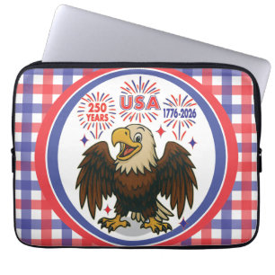 Örn med Fireworks- USA 250 Years 1776-2026 Laptop Fodral