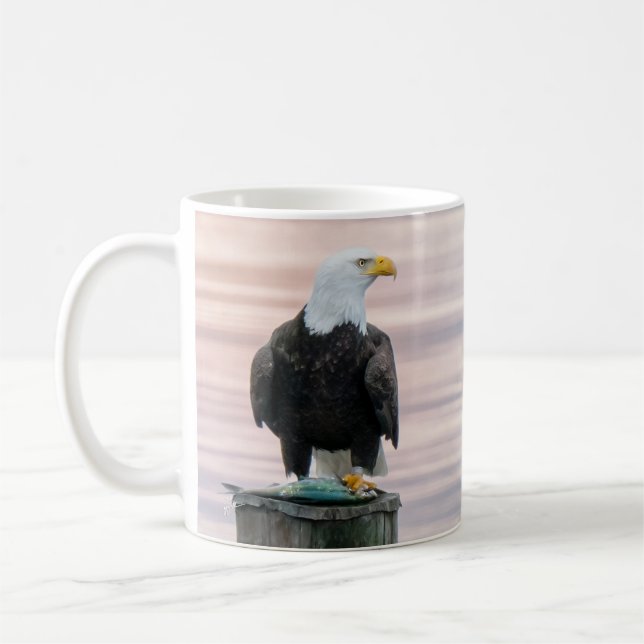 Örn med fisk ombord - "Marge the Eagle" Kaffemugg (Vänster)