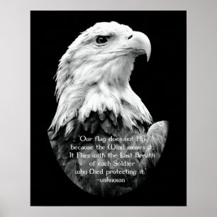 Örn med patriotiskt citationstecken poster