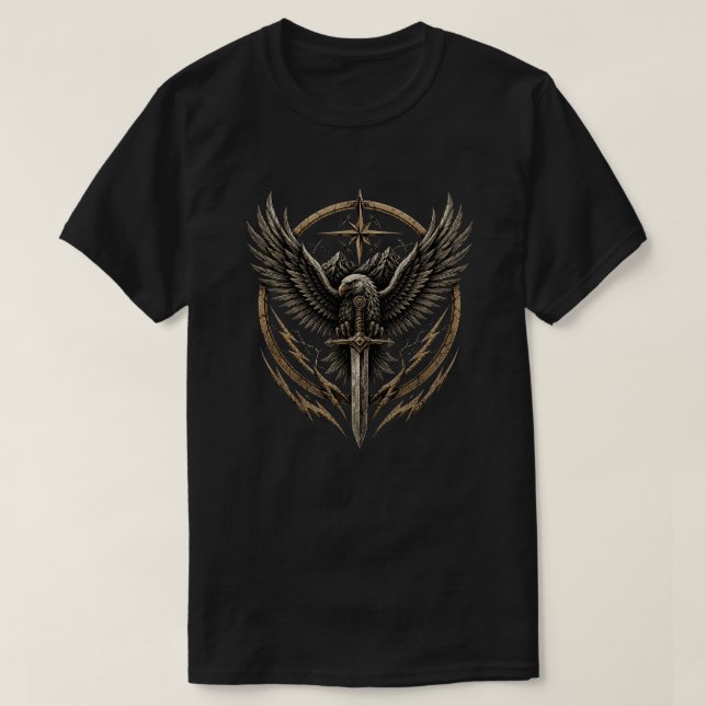 Örn med svärd t shirt (Design framsida)