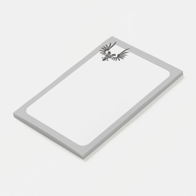 Örn med två huvuden post-it block (Vinklad)