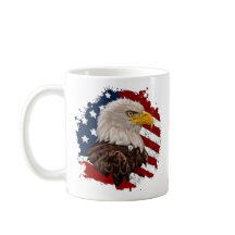 Örn med USA flagga Patriotic Mugg
