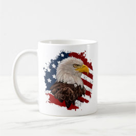 Örn med USA flagga Patriotic Mugg