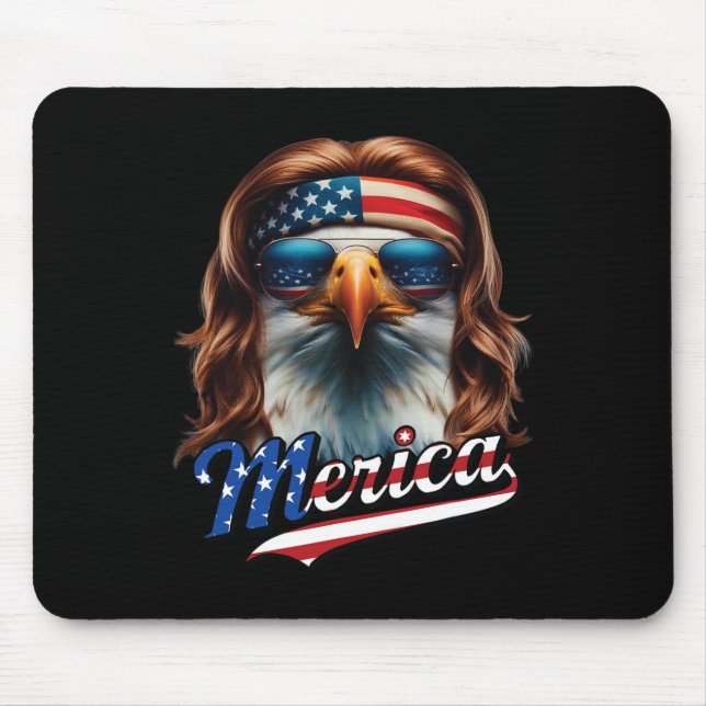 Örn Merica 4 juli Eagle Mullet Funny Man Musmatta (Framsidan)