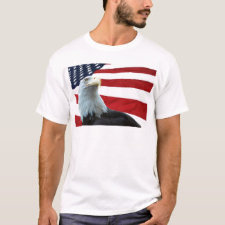 Örn mot amerikanska flagganskjortan t-shirt