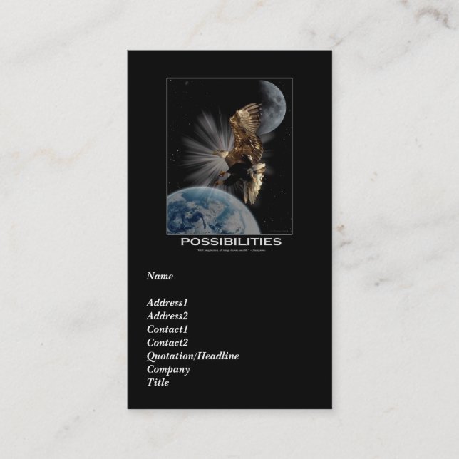 Örn Motivational Affärskort Visitkort (Framsida)