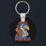 Örn Mullet Merica American Flagga Patriotic 4 Nyckelring<br><div class="desc">Örn Mullet Merica American Flagga Patriotic 4:e juli</div>