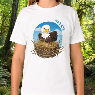 Örn Nest Cute Wildlife Nature Camp Namn Roligt T Shirt