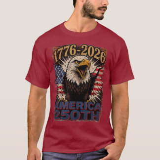 Örn och amerikansk flagg konstverk t shirt