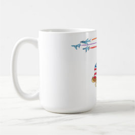Örn och amerikansk flagga kaffemugg