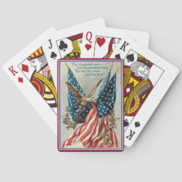 Örn och amerikansk flagga Patriotisk Casinokort